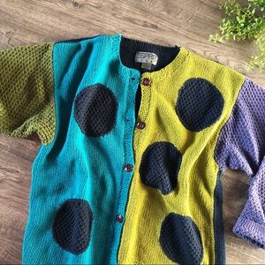 Vintage Esprit Sport // polka dot cardigan // Sz S